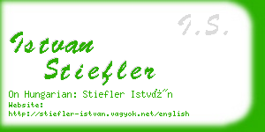 istvan stiefler business card